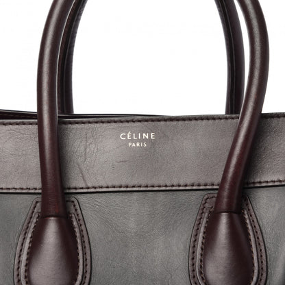 Celine Smooth Calfskin Suede Mini Tri-Color Luggage Burgundy 10 of 10