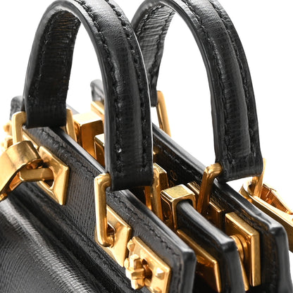 Valentino Garavani Grainy Calfskin Micro Rockstud Alcove Top-Handle Bag Black 14 of 14