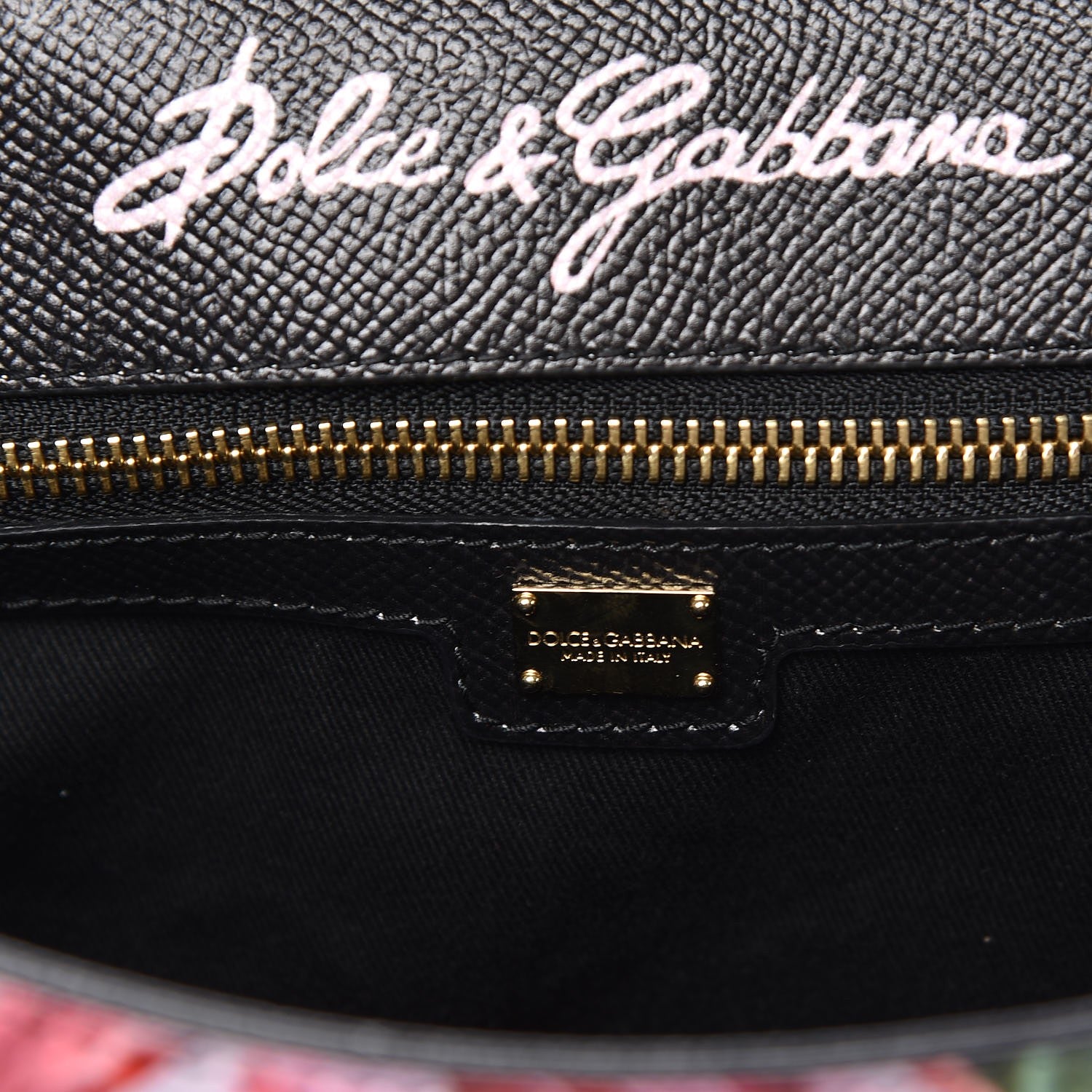 Dolce & Gabbana Dauphine Rose Print Medium Miss Sicily Satchel Black 6 of 10