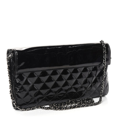 Chanel Patent Quilted Double Sided Crossbody Bag Black 3 of 10