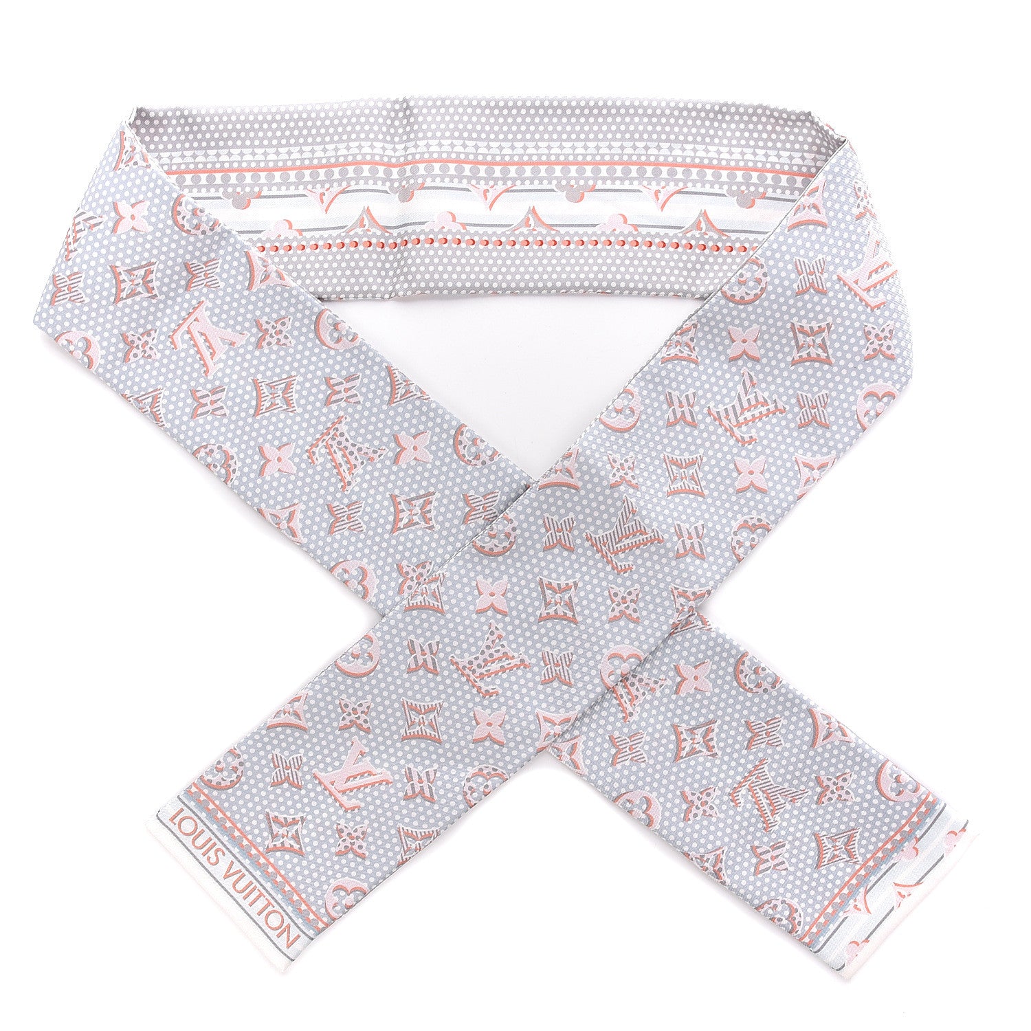 Louis Vuitton Silk Monodots Bandeau Light Blue 1 of 4