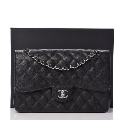 Chanel Caviar Quilted Jumbo Double Flap Black 11 of 11