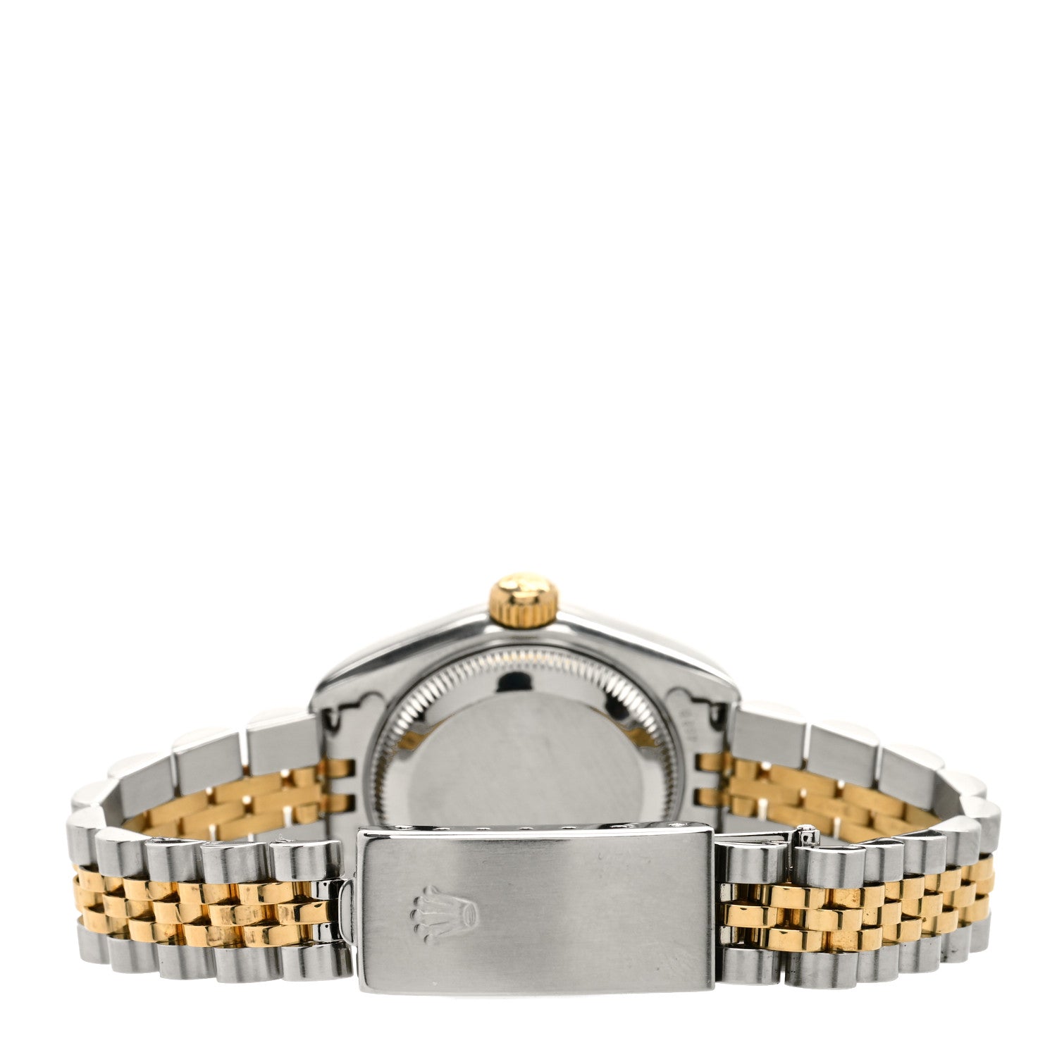 Rolex Stainless Steel 18K Yellow Gold 26mm Oyster Perpetual Datejust Watch White Pyramid Roman 79173 3 of 4