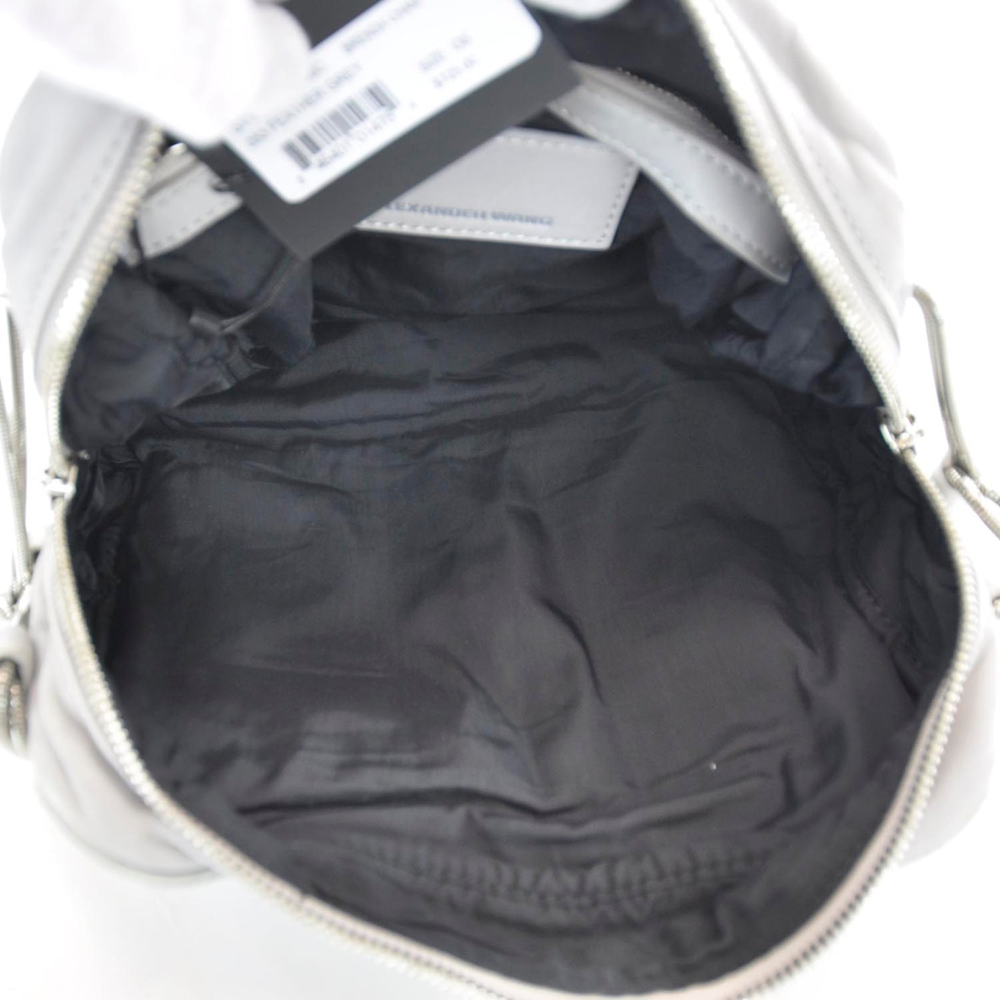 Leather Brenda Chain Bag Grey