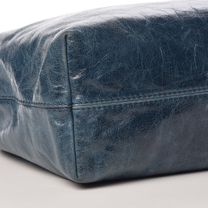 Prada Vitello Shine Tote Denim 9 of 11
