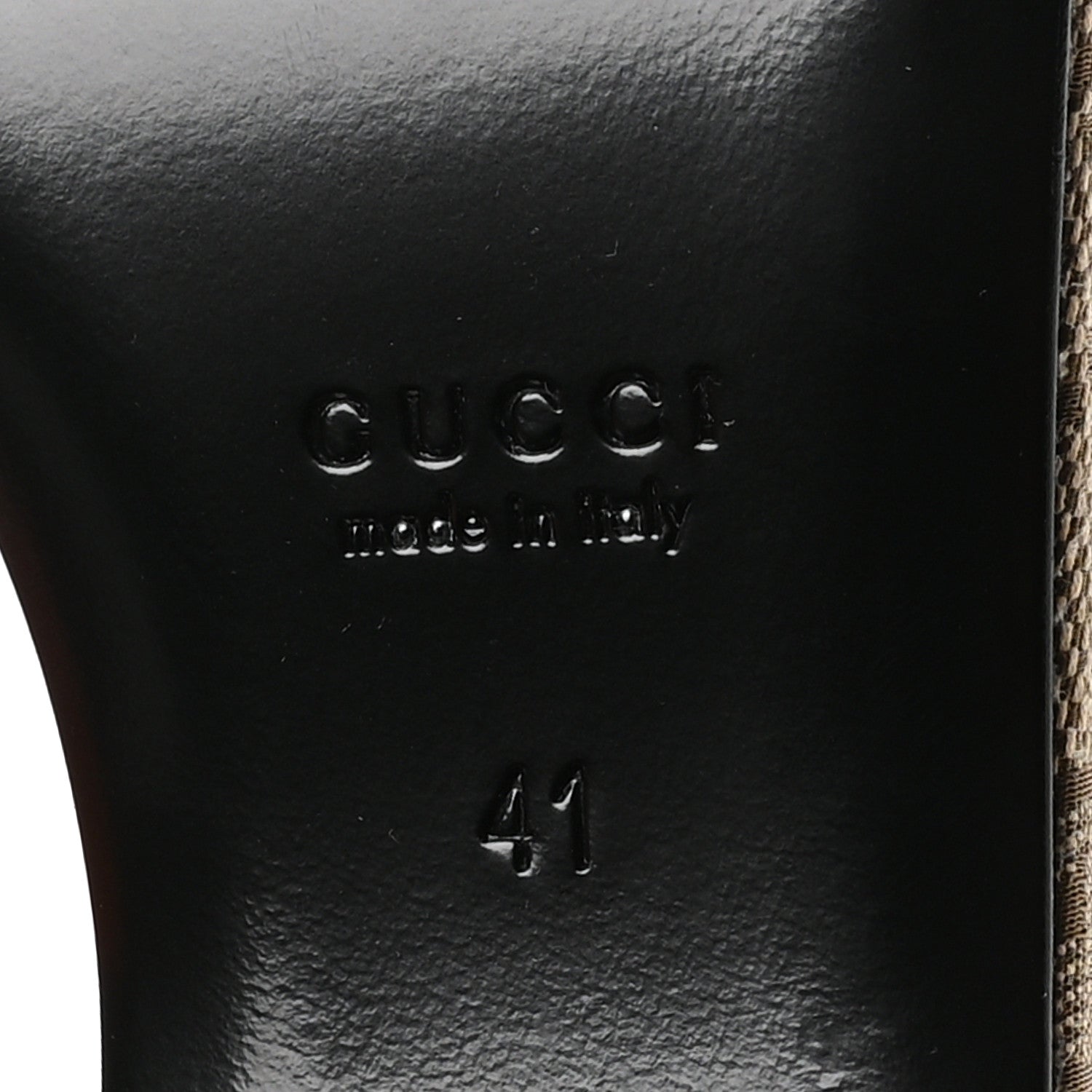 Gucci Monogram Nappa Chalotte Horsebit Ankle Strap 75mm Flatform Sandals 41 Beige Ebony 7 of 8