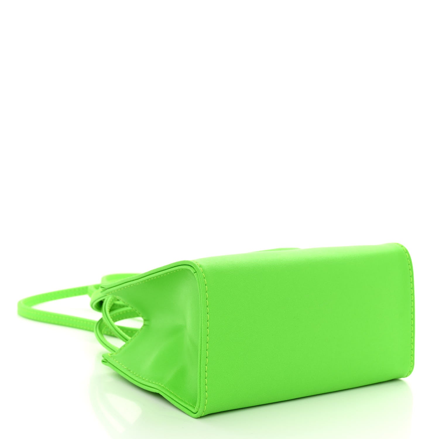 Telfar Vegan Leather Small Shopping Bag Highlighter Green 4 of 9