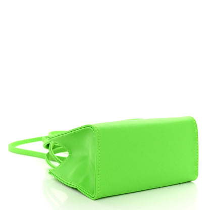 Telfar Vegan Leather Small Shopping Bag Highlighter Green 4 of 9