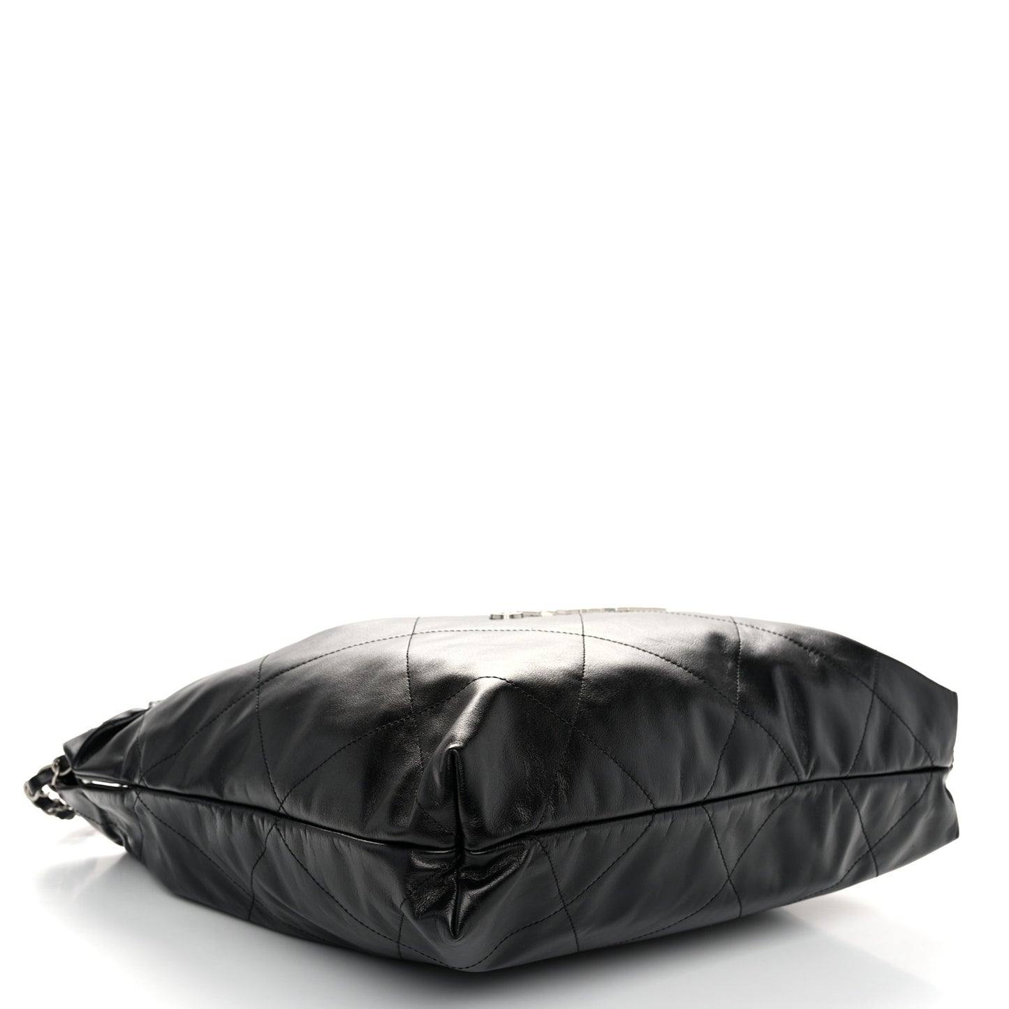 Shiny Calfskin Quilted Chanel 22 Black