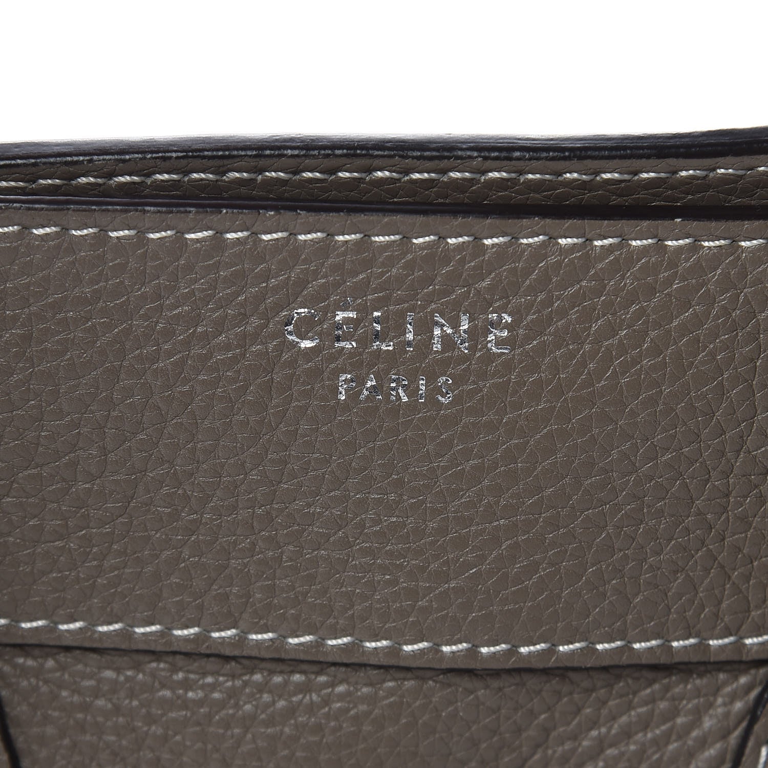 Celine Drummed Calfskin Mini Luggage Souris 6 of 17
