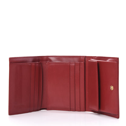 Saint Laurent Calfskin Trifold Wallet Red 5 of 8