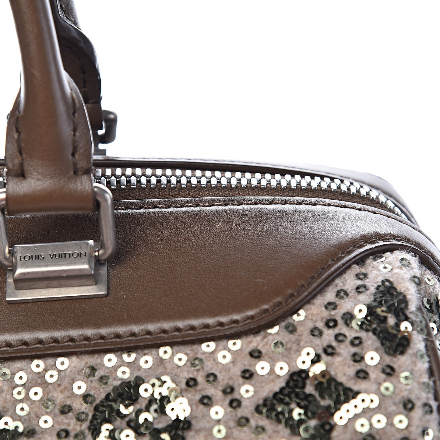 Sequin Monogram Sunshine Express Speedy Kaki