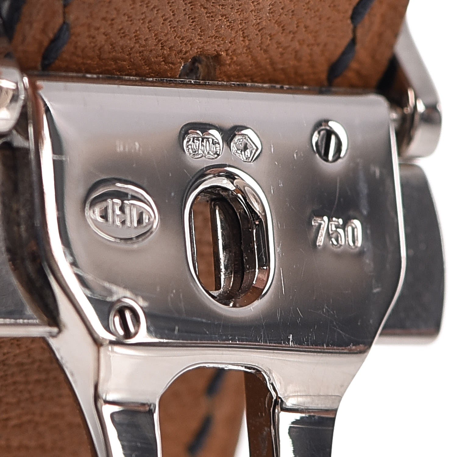Hermes 18K White Gold Alligator 40.5mm Dressage Annual Calendar Automatic Watch Bleu Obscur 7 of 11
