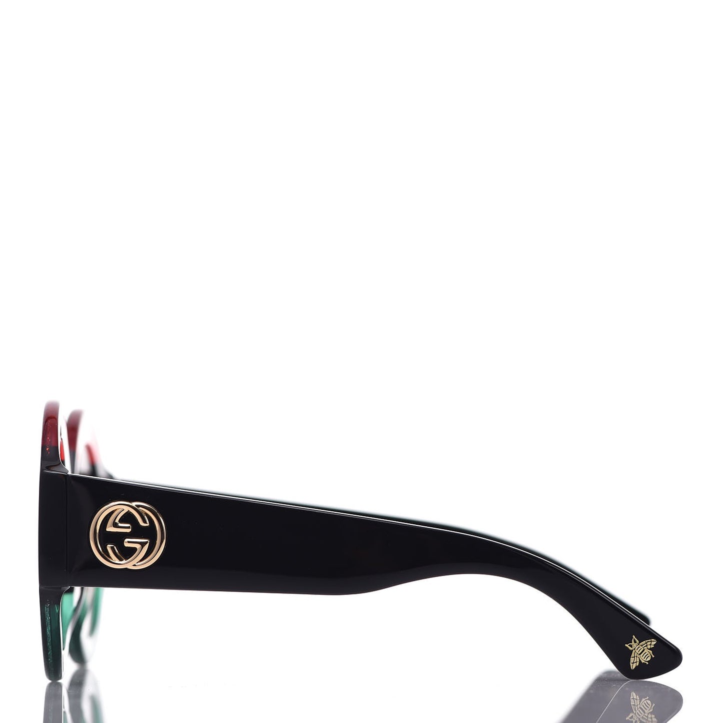 Round Frame GG0084S Sunglasses Glitter Red Green