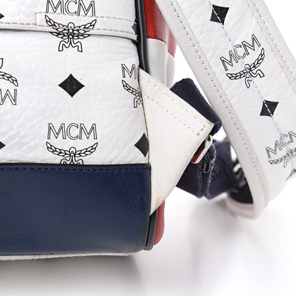 MCM Visetos Medium Stark Backpack White Red 13 of 21