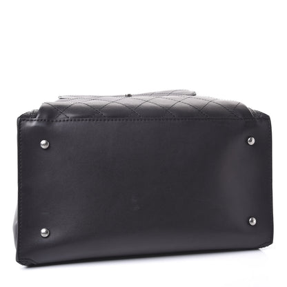 Chanel Calfskin Stitched Large Urban Luxury Drawstring Backpack Black 3 of 10