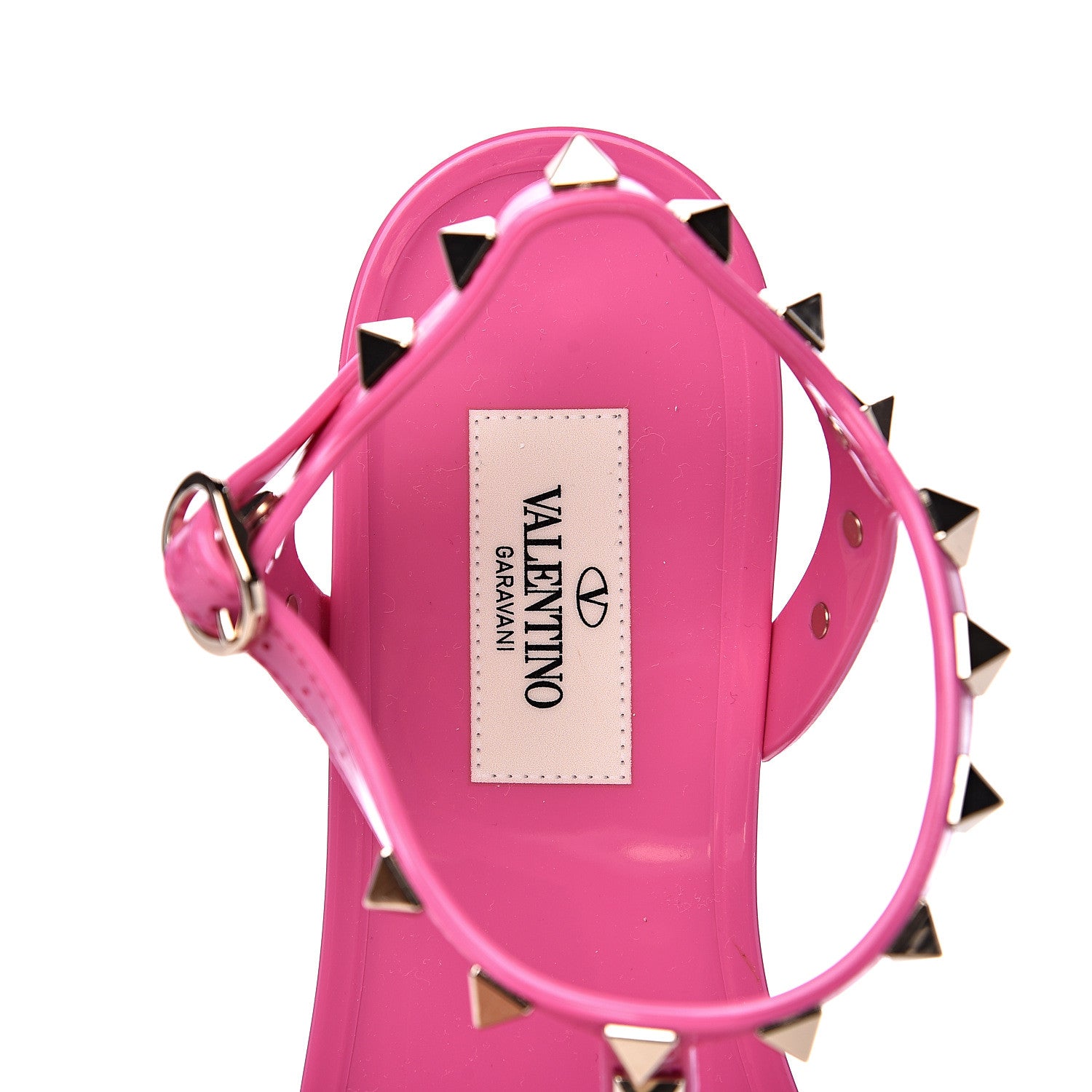 Valentino Garavani PVC Jelly Rockstud Caged Sandals 37 Pink 6 of 7