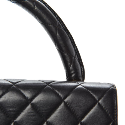 Chanel Lambskin Quilted Medium Rectangular Kelly Flap Bag Black 11 of 15