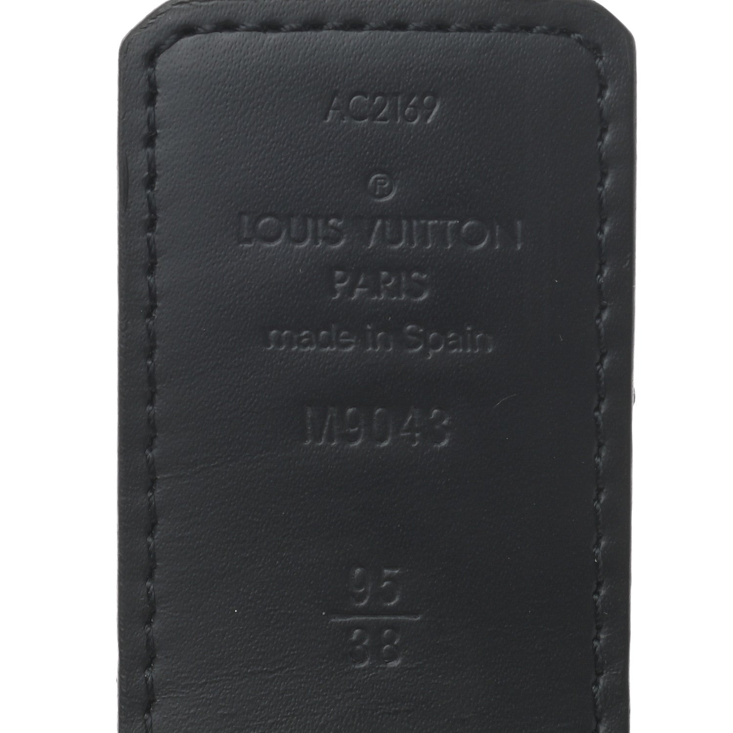 Louis Vuitton Monogram Eclipse Taigarama 40mm LV Initiales Reversible Belt 95 38 Black 3 of 5