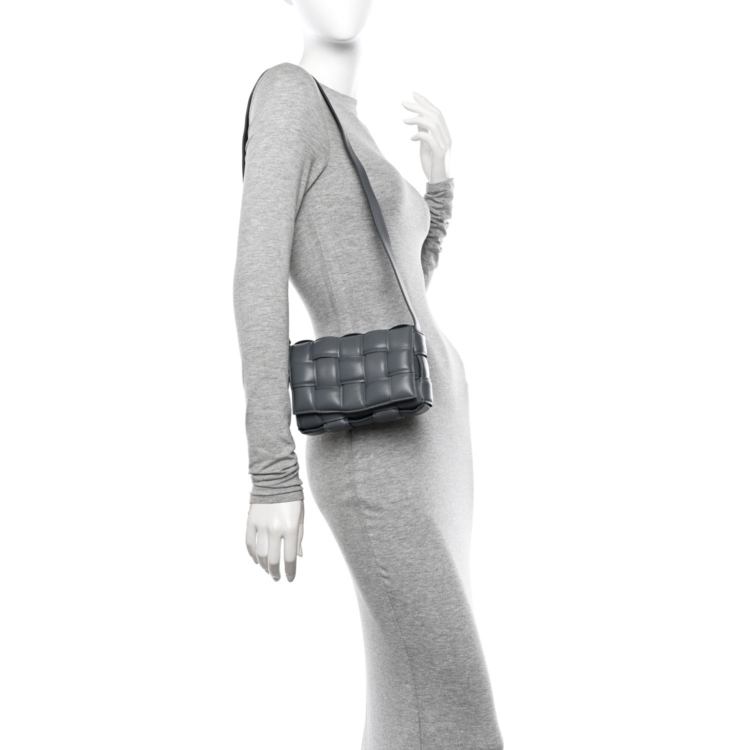 Bottega Veneta Nappa Maxi Intreccio Small Padded Cassette Crossbody Thunder 2 of 10