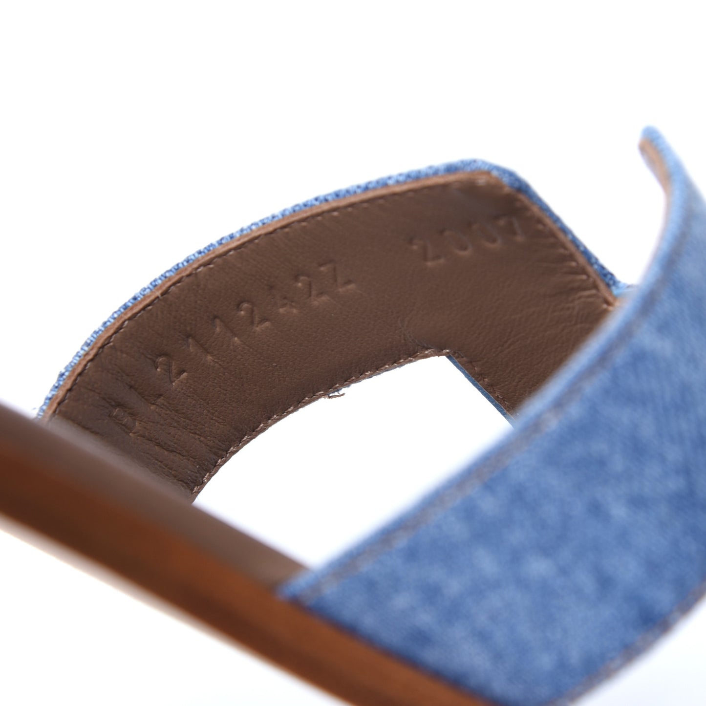 Denim Canvas Oran Sandals 39 Bleu Clair