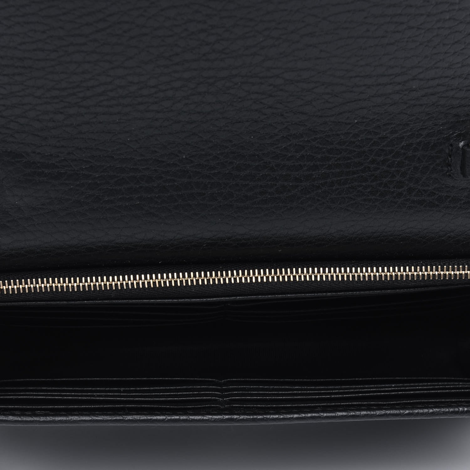 Gucci Dollar Calfskin Interlocking G Chain Wallet Black 3 of 3