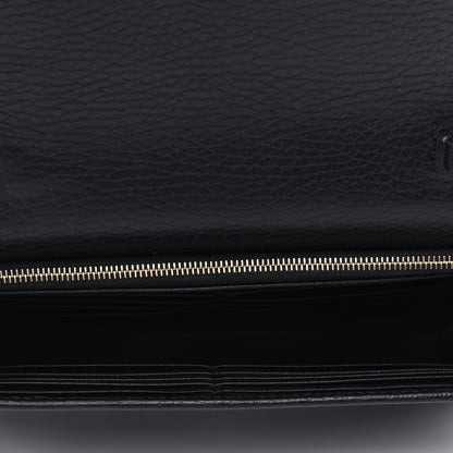 Gucci Dollar Calfskin Interlocking G Chain Wallet Black 3 of 3