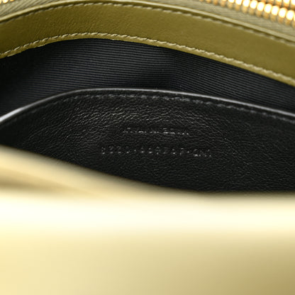 Saint Laurent Suede Calfskin Y Quilted Monogram Small Loulou Chain Satchel Loden Green 7 of 13