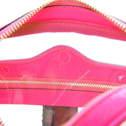 Gucci Vinyl Web Mini Ophidia Transparent Shoulder Bag Fluorescent Fuchsia 6 of 12