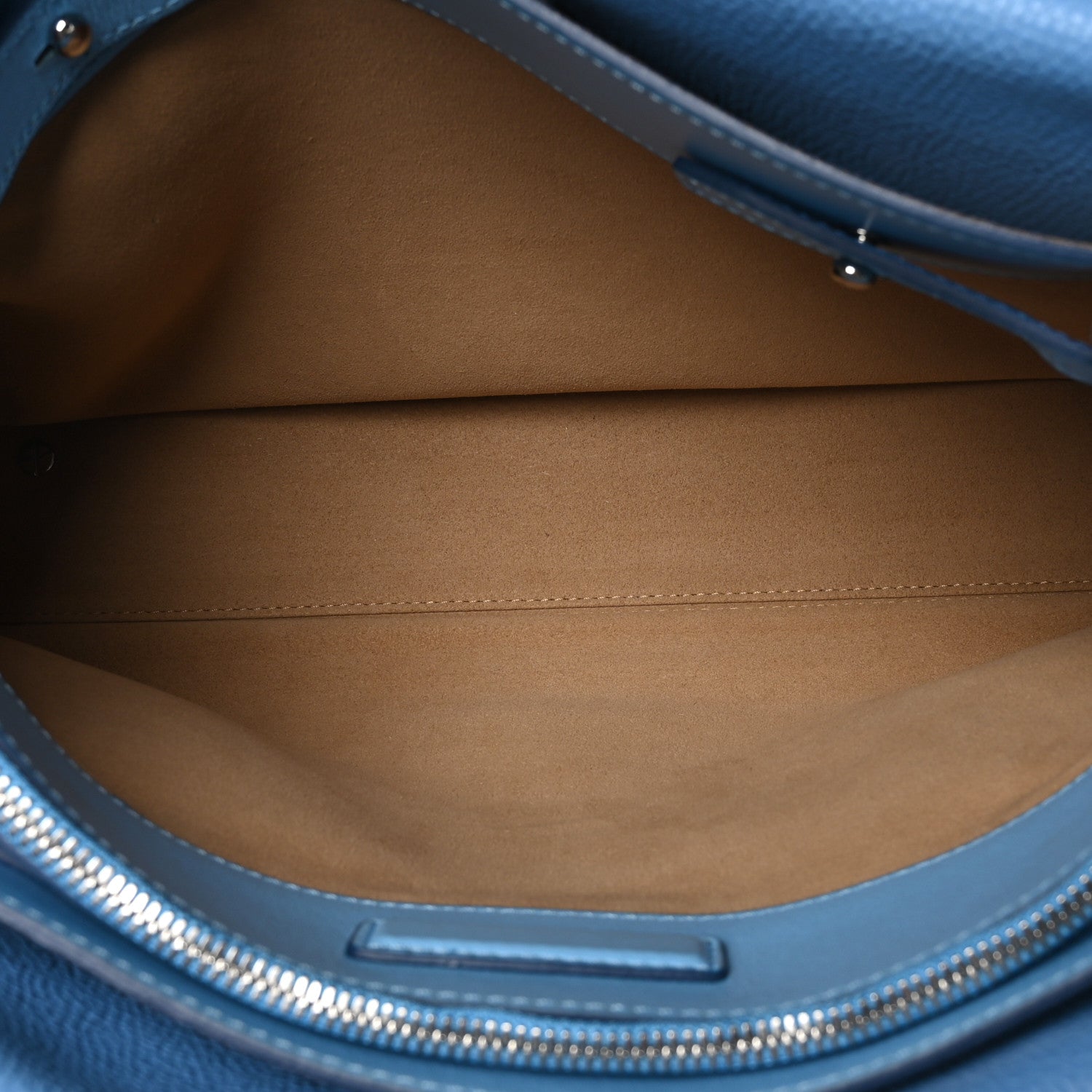MCM Grained Calfskin Medium Milla Tote Tile Blue 6 of 10