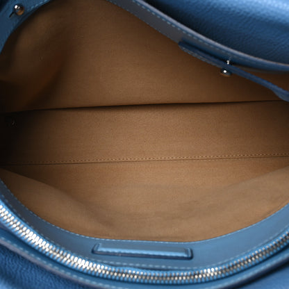 MCM Grained Calfskin Medium Milla Tote Tile Blue 6 of 10