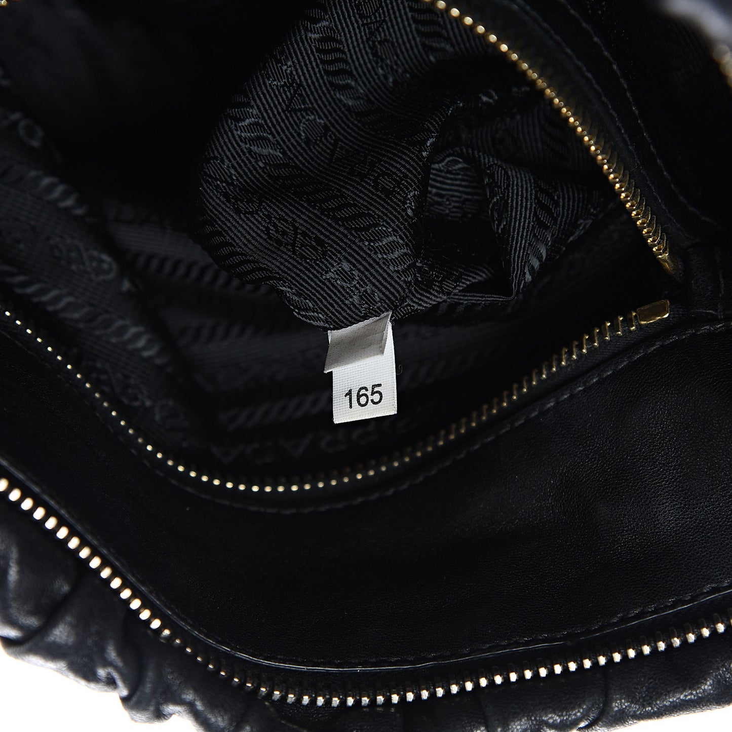 Nappa Gaufre Shopping Satchel Black