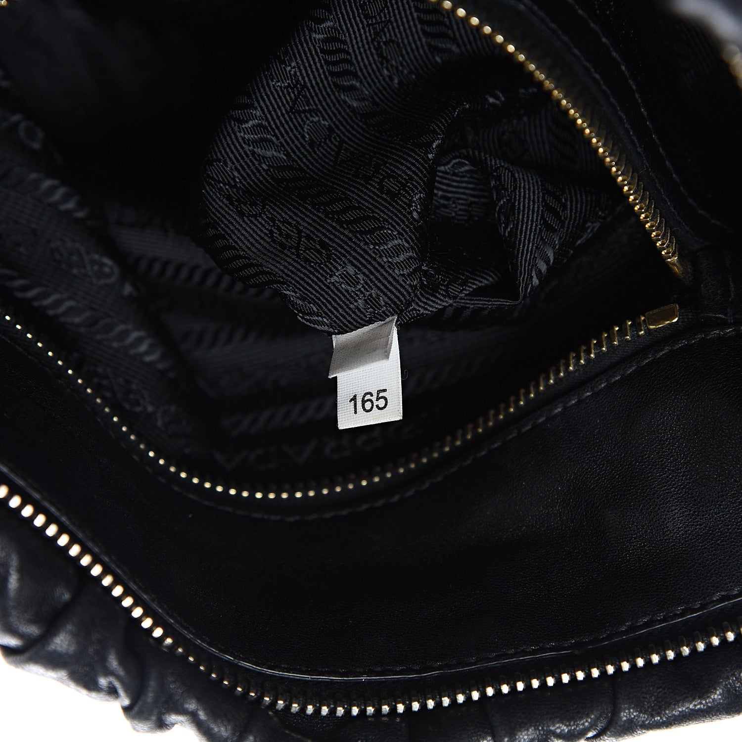 Prada Nappa Gaufre Shopping Satchel Black 7 of 13