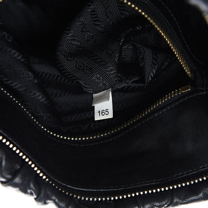 Prada Nappa Gaufre Shopping Satchel Black 7 of 13