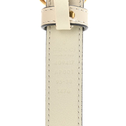 Gucci Calfskin Double G 20mm Belt 95 38 Mystic White 3 of 8