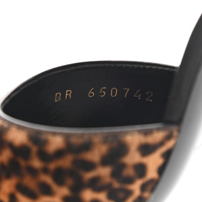 Saint Laurent Pony Hair Leopard Print Sexy 95mm Pumps 36.5 Natural Black 8 of 10