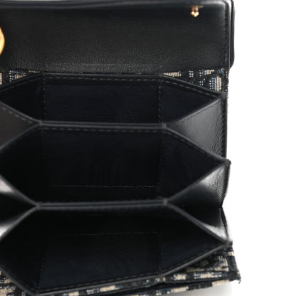 Christian Dior Oblique Saddle Card Holder Blue 5 of 7