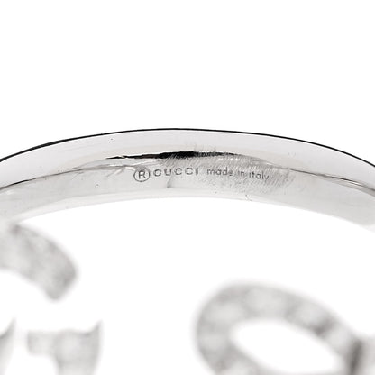 Gucci 18K White Gold Diamond Flora Bow Flower Ring 50 5.5 6 of 6