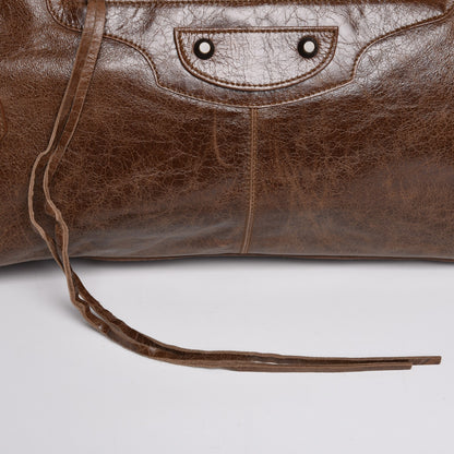 Balenciaga Agneau Classic Hardware Work Olive Brown 8 of 9