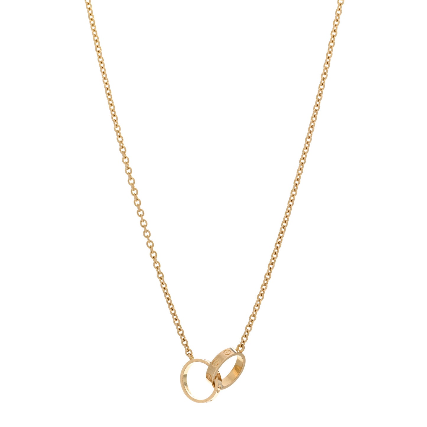 18K Yellow Gold Interlocking LOVE Necklace