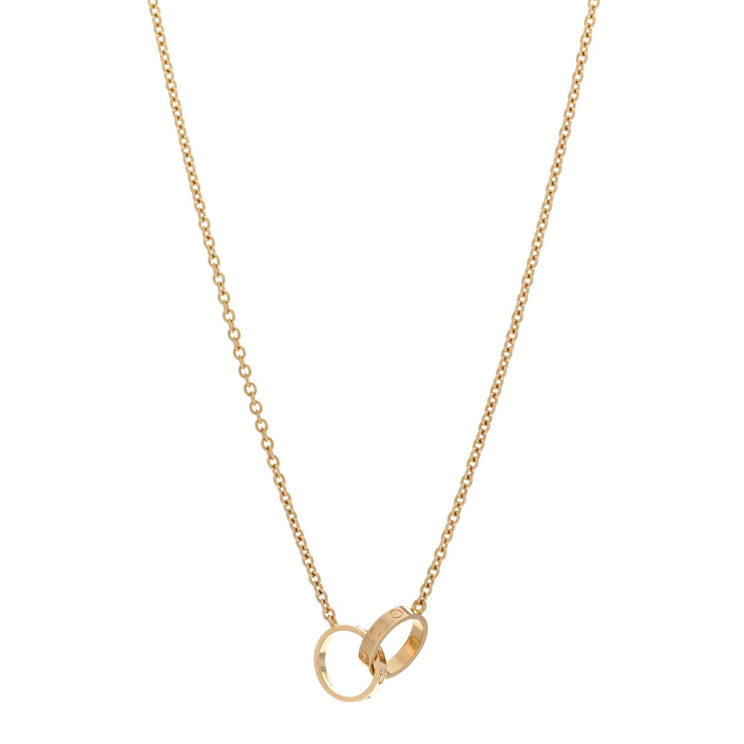 Cartier 18K Yellow Gold Interlocking LOVE Necklace 1 of 4