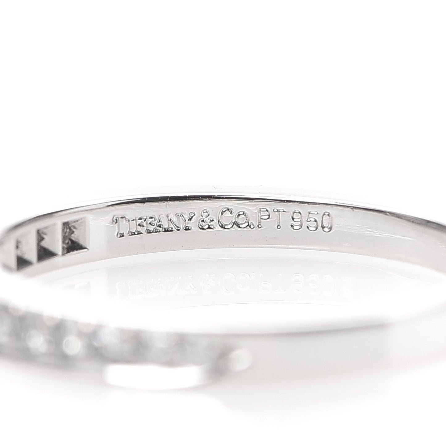 Platinum Diamond Half Circle Wedding Band Ring 54 6.75