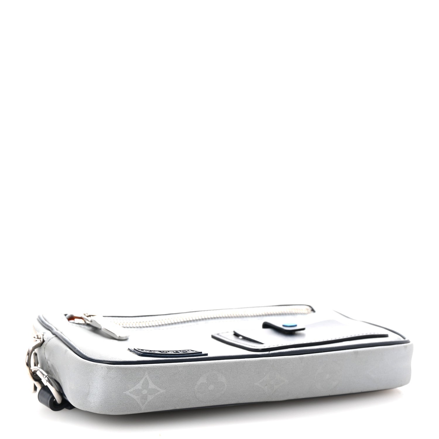 Louis Vuitton Monogram Satellite Alpha Clutch Silver 4 of 6