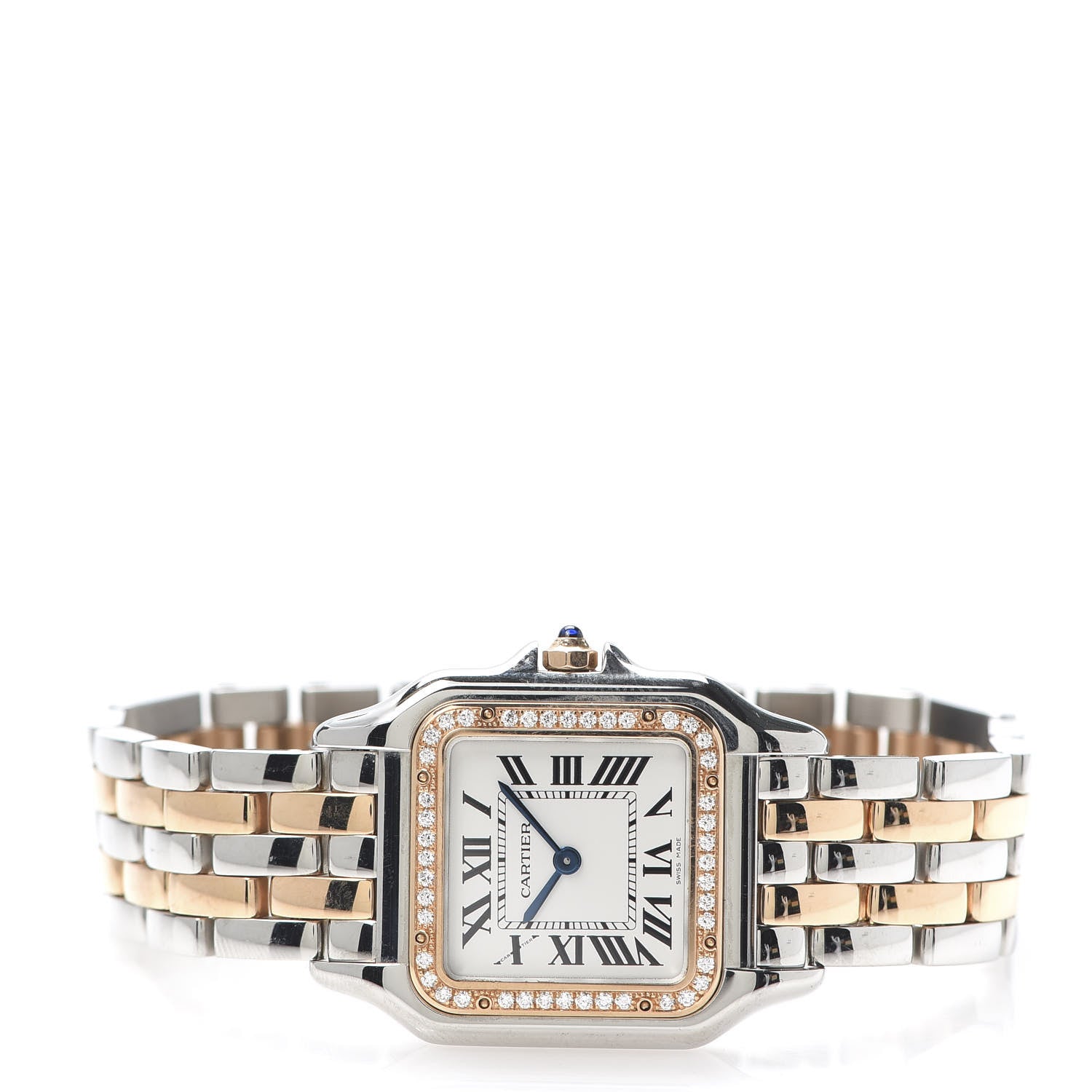 Cartier Stainless Steel 18K Pink Gold Diamond 27mm Panthere Quartz Watch 3 of 7