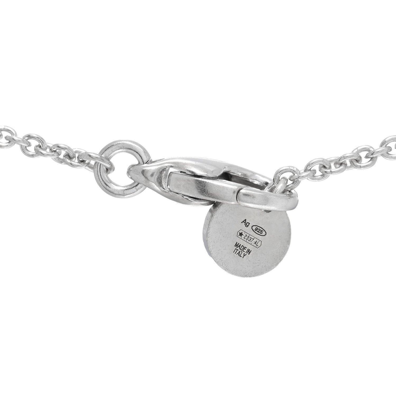 Bulgari Sterling Silver Ceramic Save The Children Pendant Necklace 4 of 4