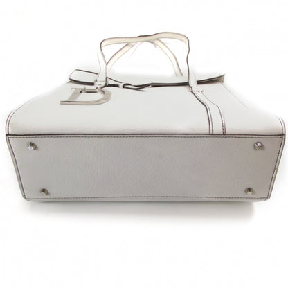 Christian Dior Leather Charm Tote White 4 of 10