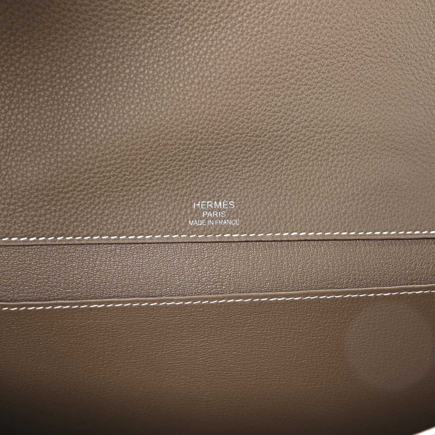 Hermes Togo Sac A Depeche Light 1-37 Briefcase Etoupe 6 of 11
