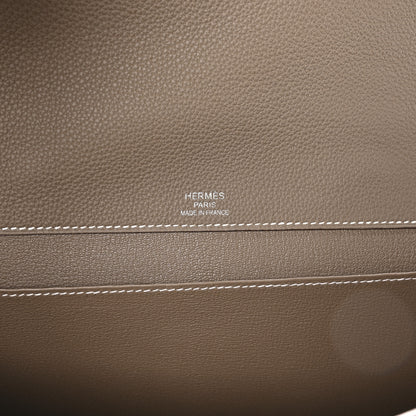 Hermes Togo Sac A Depeche Light 1-37 Briefcase Etoupe 6 of 11
