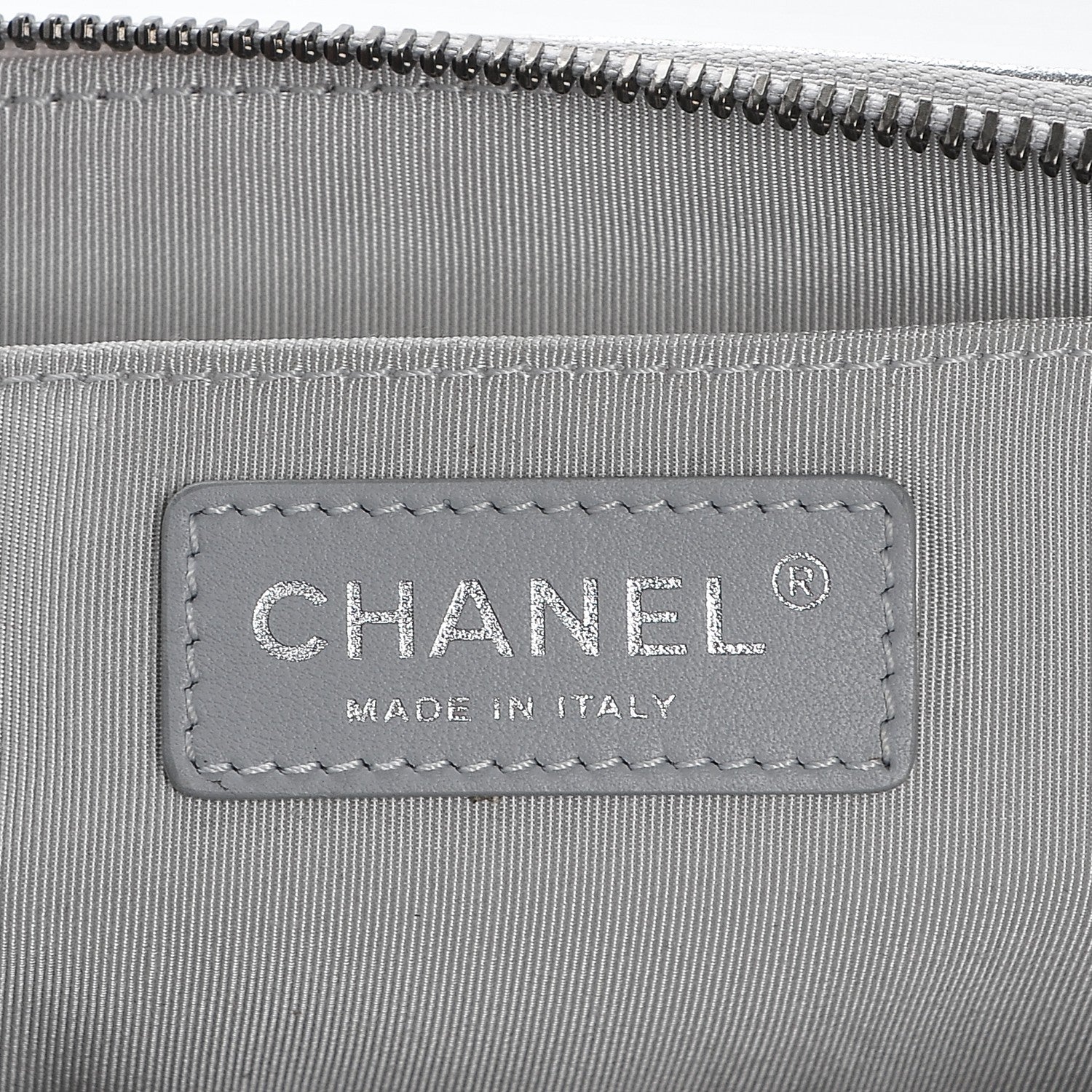 Chanel Metallic Grained Calfskin Quilted Casual Rock Waist Bag Fanny Pack Silver 7 of 7