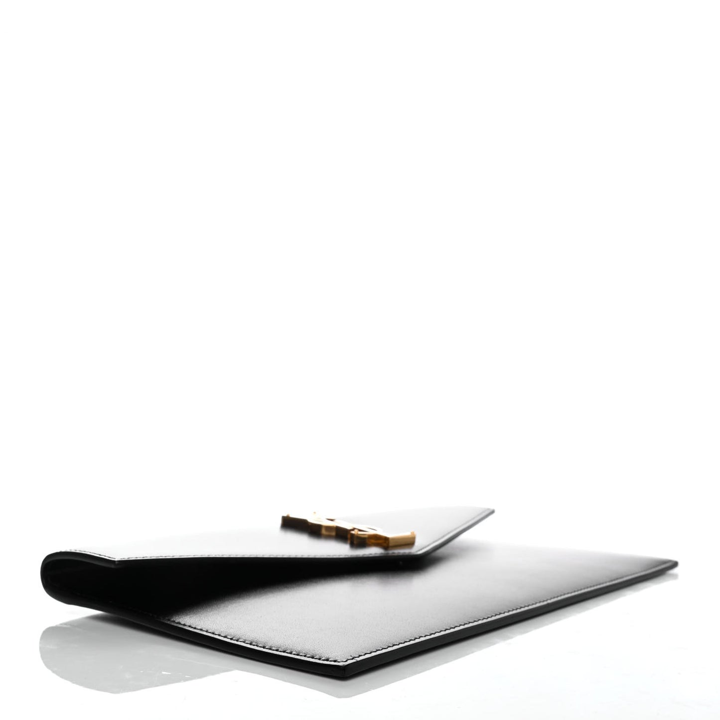 Smooth Shiny Calfskin Monogram Uptown Pouch Black